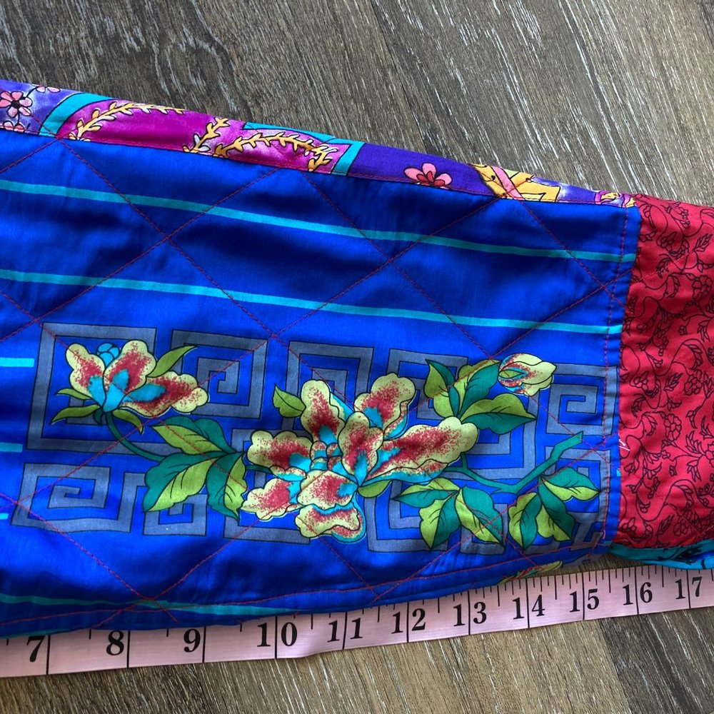 Chico's Light Weight Size S Patchwork Silk Jacket - image 8